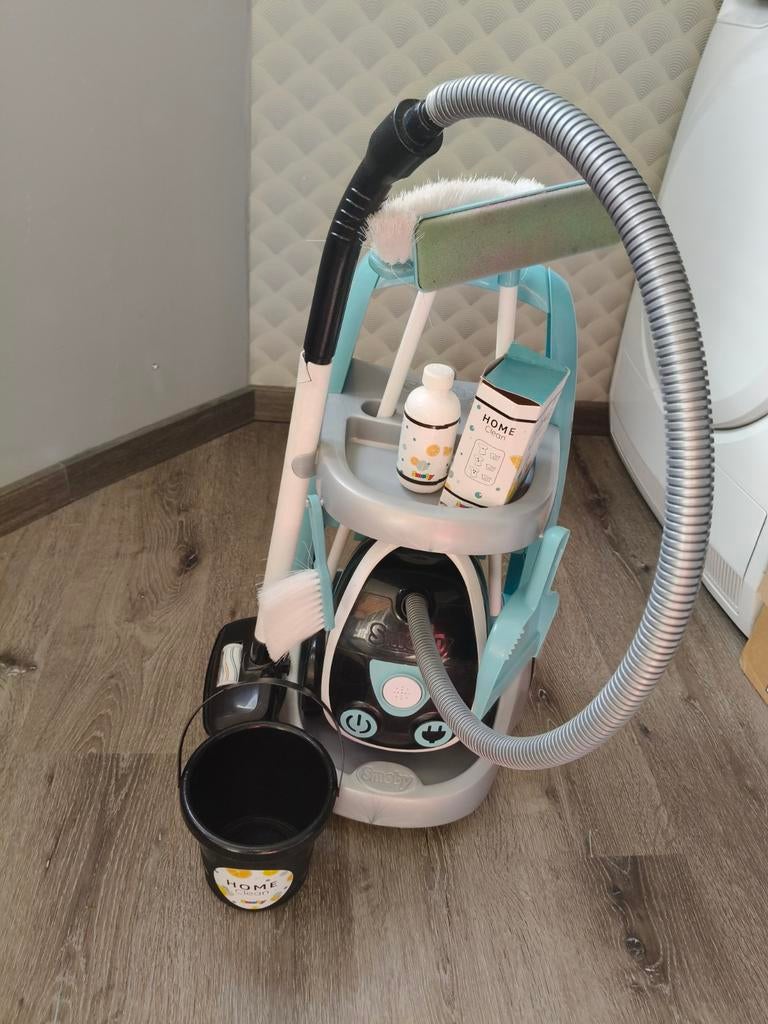 Smoby Speelgoed schoonmaakkar met stofzuiger en accessoires, Ophalen, Gebruikt, Jongen of Meisje