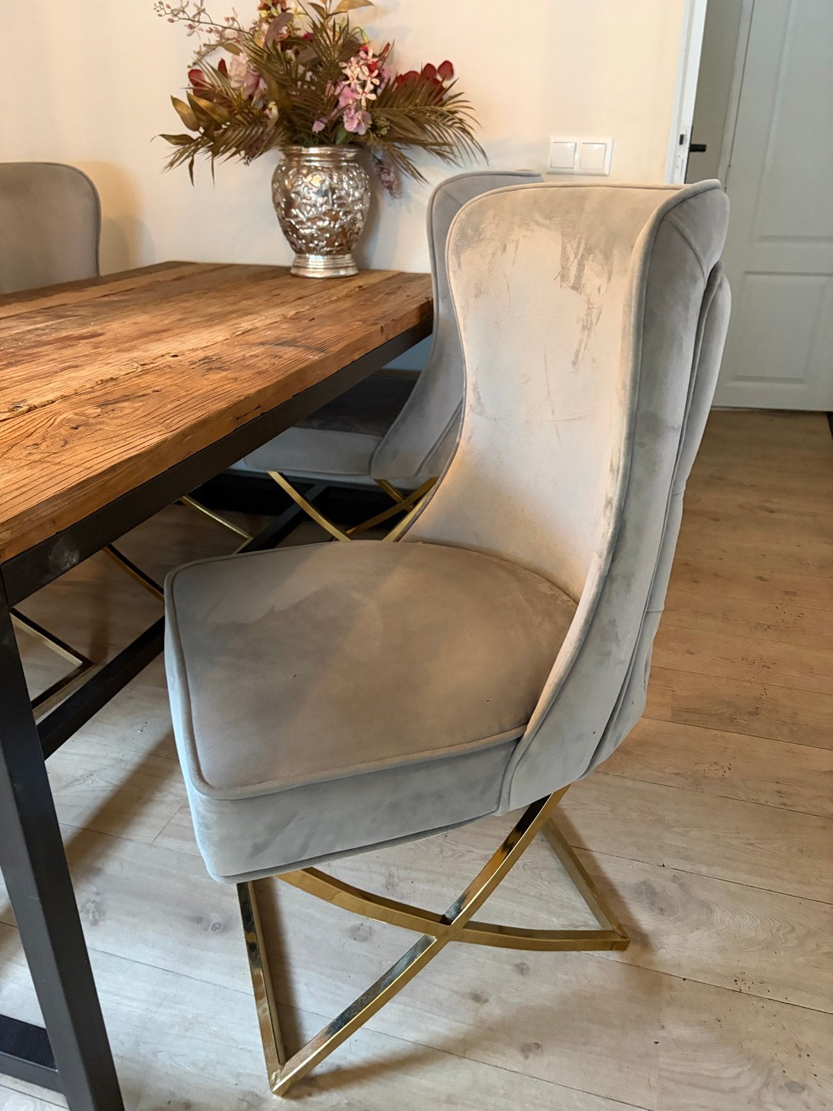 4 Richmond eetkamerstoelen - Zo goed als nieuw, Ophalen of Verzenden, Zo goed als nieuw, Vier, Stof