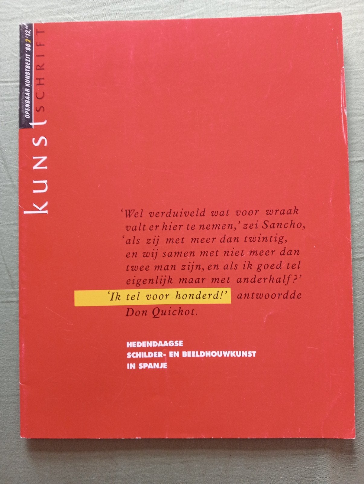 Kunstschrift 1988 Hedendaagse Spaanse Kunst, Verzenden, Gelezen, Overige onderwerpen, Diverse auteurs
