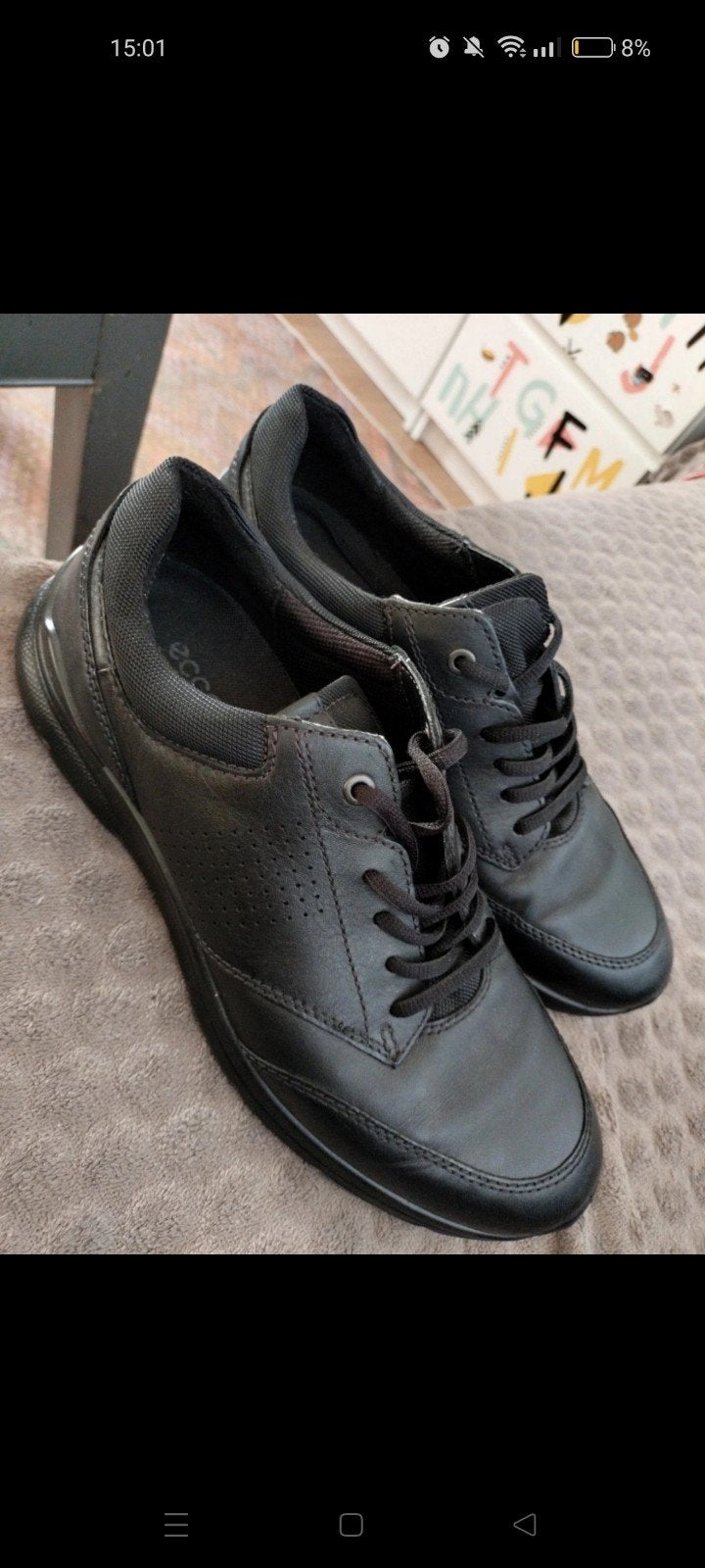 Zwarte Ecco schoenen maat 43 - Slechts 1 keer gedragen, Ophalen of Verzenden