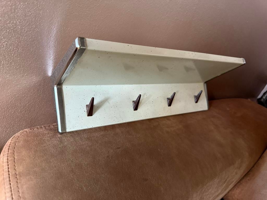 Vintage Brabantia wandplank, Wandkapstok, Gebruikt, Ophalen of Verzenden, Minder dan 100 cm