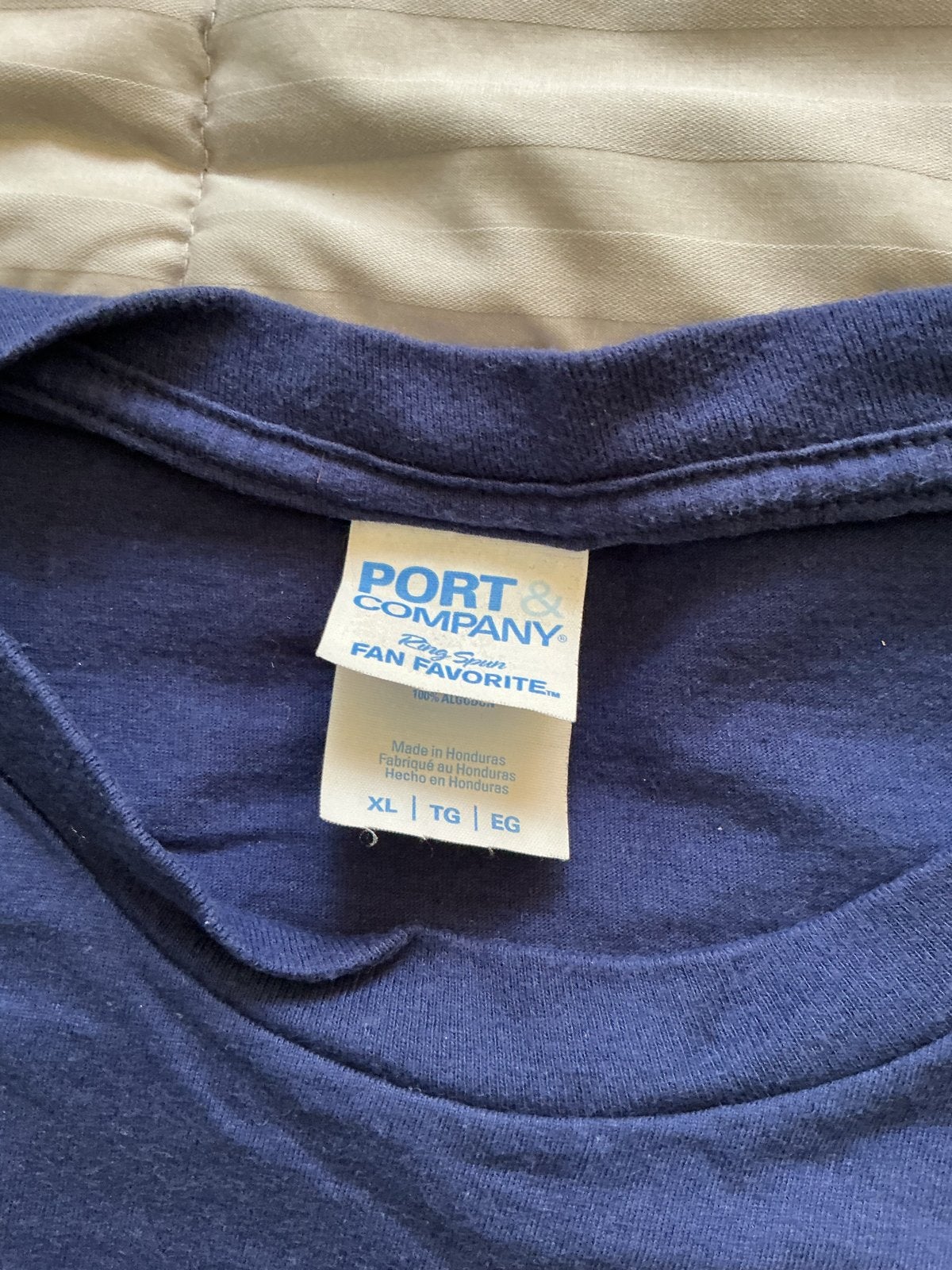 T-shirt XL - No Soy Solo El Tio Soy Tambien El Padrino, Ophalen of Verzenden, Gedragen, Maat 56/58 (XL), Blauw