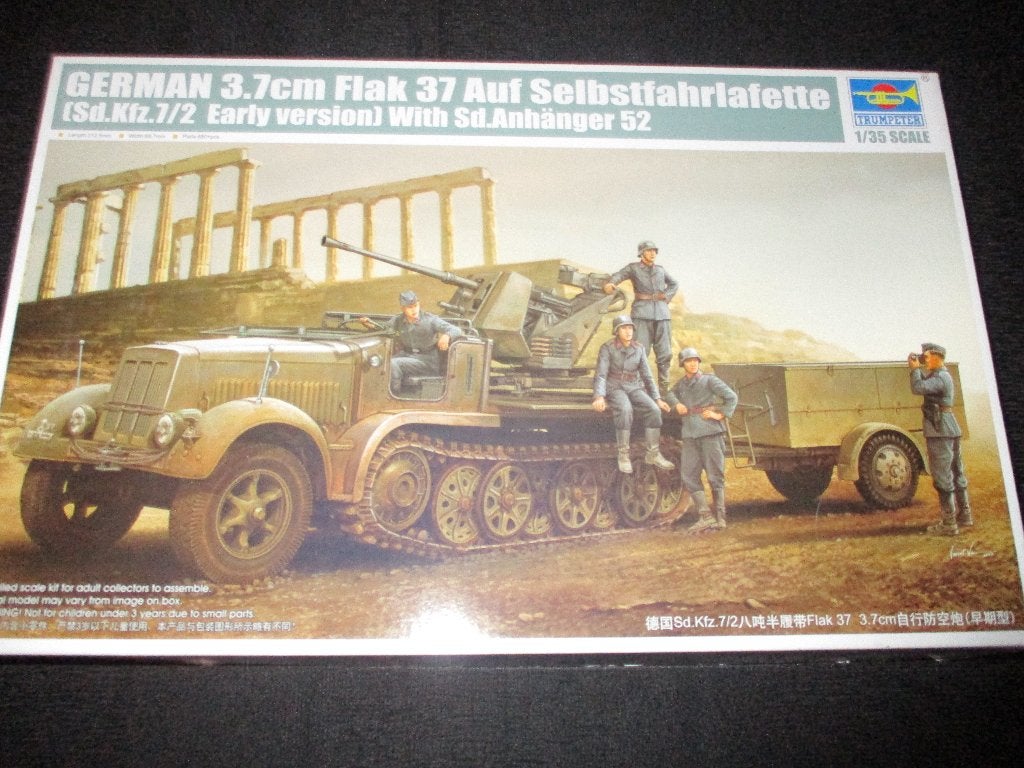 D-209,TRUMPETER 1-35,NO,01525,German 3.7cm Flak 37 Auf Selbs, Overige merken, 1:32 tot 1:50, Overige typen, Nieuw