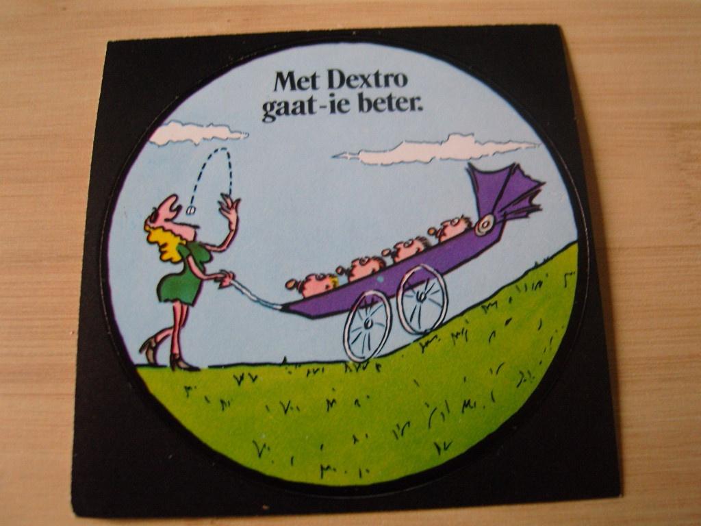sticker strip vrouw kinderwagen met dextra gaat-ie beter *, Ophalen, Zo goed als nieuw
