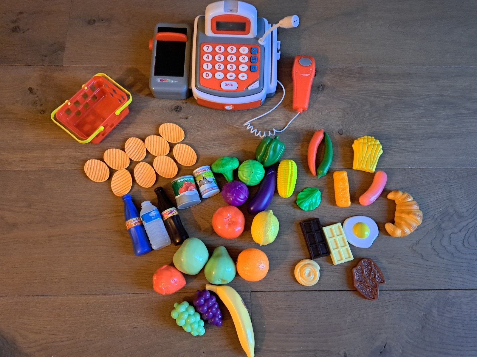 Speelgoed kassa + spulletjes, Ophalen of Verzenden, Gebruikt, Kunststof