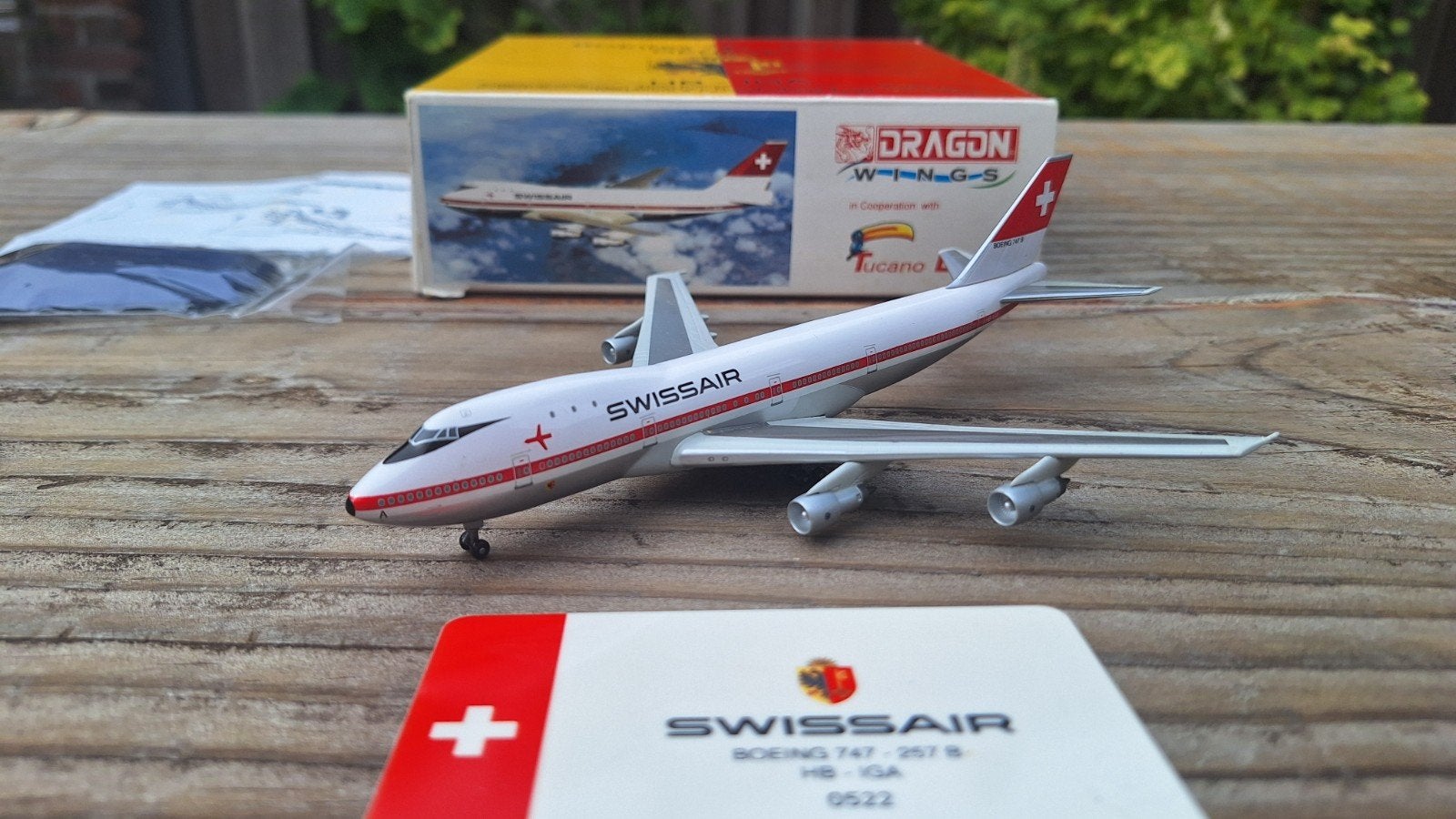 Dragon Wings Swissair Boeing 747-257B HB-IGA Schaal 1:400, Ophalen of Verzenden, Gebruikt