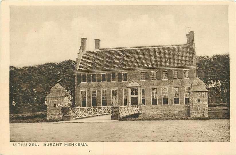 300-303-005 Uithuizen Burcht Menkema, Ophalen of Verzenden, Voor 1920, Groningen