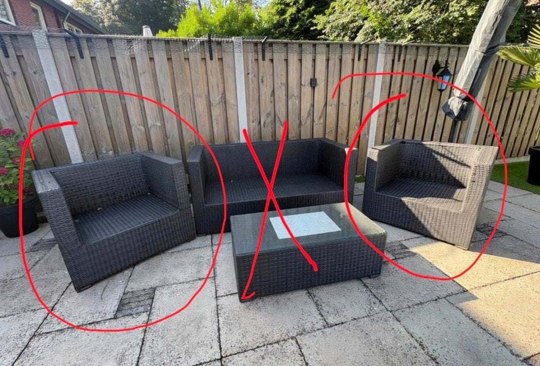 Tuinbank, Tuin en Terras, Ophalen, Gebruikt, 2 zitplaatsen
