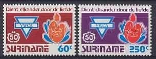 Suriname 738/9 postfris YWCA 1992, Ophalen of Verzenden, Postfris