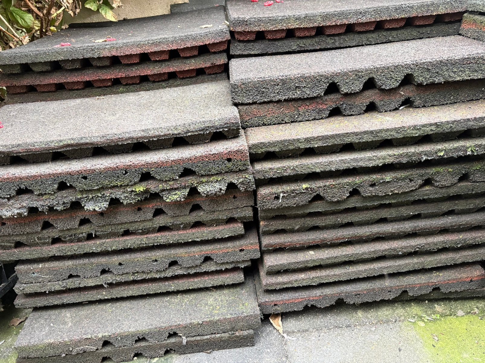 Rubber tegels, Doe-het-zelf en Verbouw, Ophalen, Steen of Klei, Zo goed als nieuw, Minder dan 5 m²