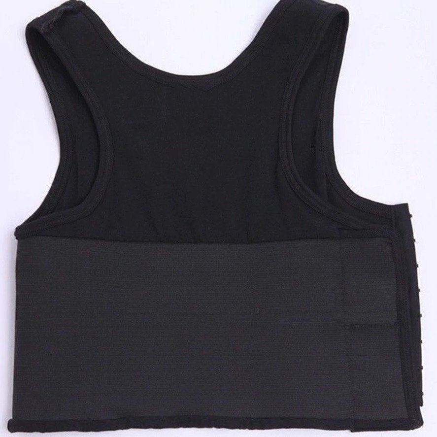 Tomboy top / dames lesbi shirt binder korset crop ondergoed, Maat 38/40 (M), Verzenden, Zwart, Nieuw