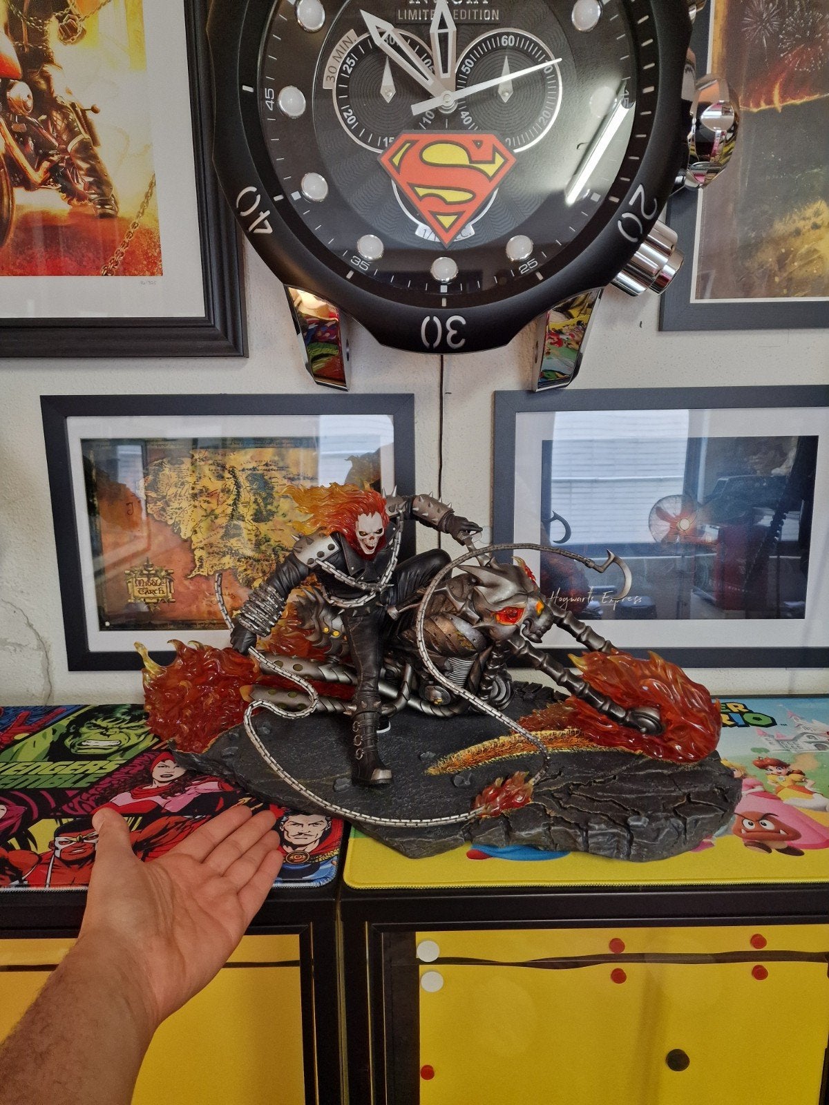 Pcs Ghost Rider diorama,sideshow.premium collectibles studio, Ophalen of Verzenden, Zo goed als nieuw