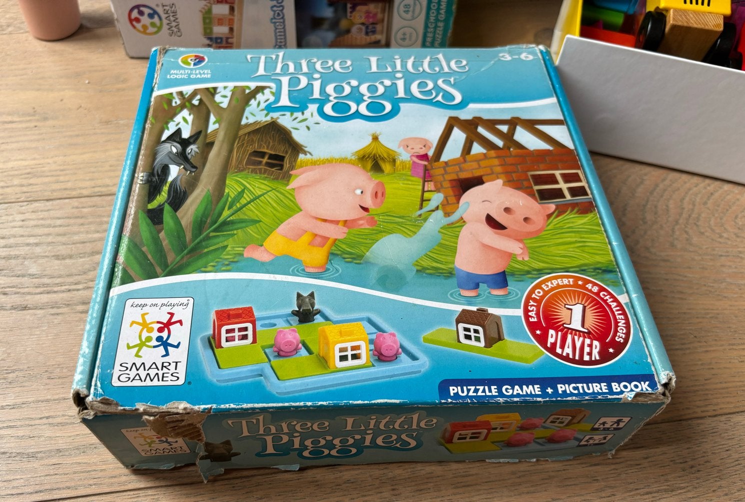 Smart Games 3 Biggetjes (Three Little Piggies), Een of twee spelers, Ophalen of Verzenden, Gebruikt