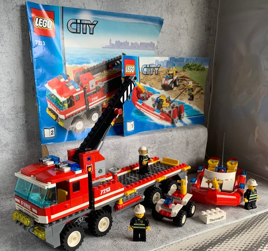 6 x Lego City BRANDWEER 7213,7942,60001,60106,60212, 60001, City, Compleet, Lego, Ophalen of Verzenden