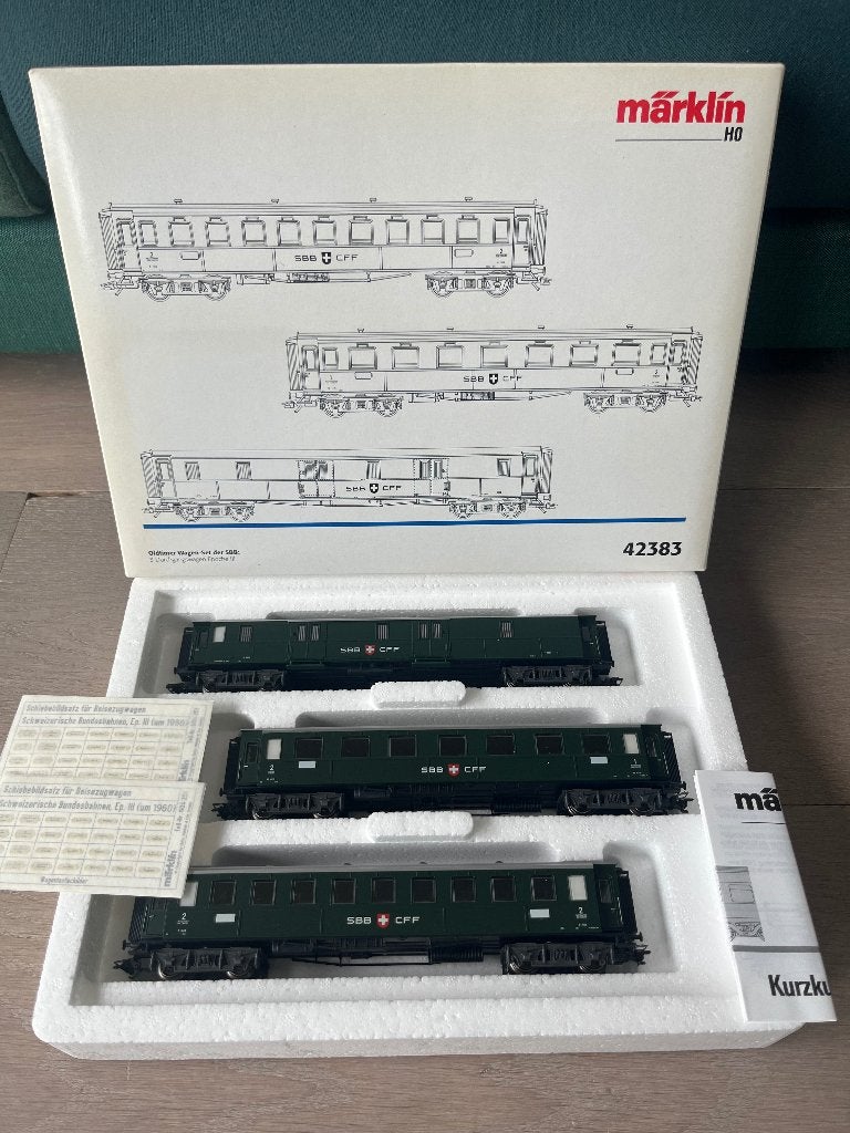 Marklin 42383 set wagons ho nieuwstaat, Wisselstroom, Treinset, Verzenden, Nieuw