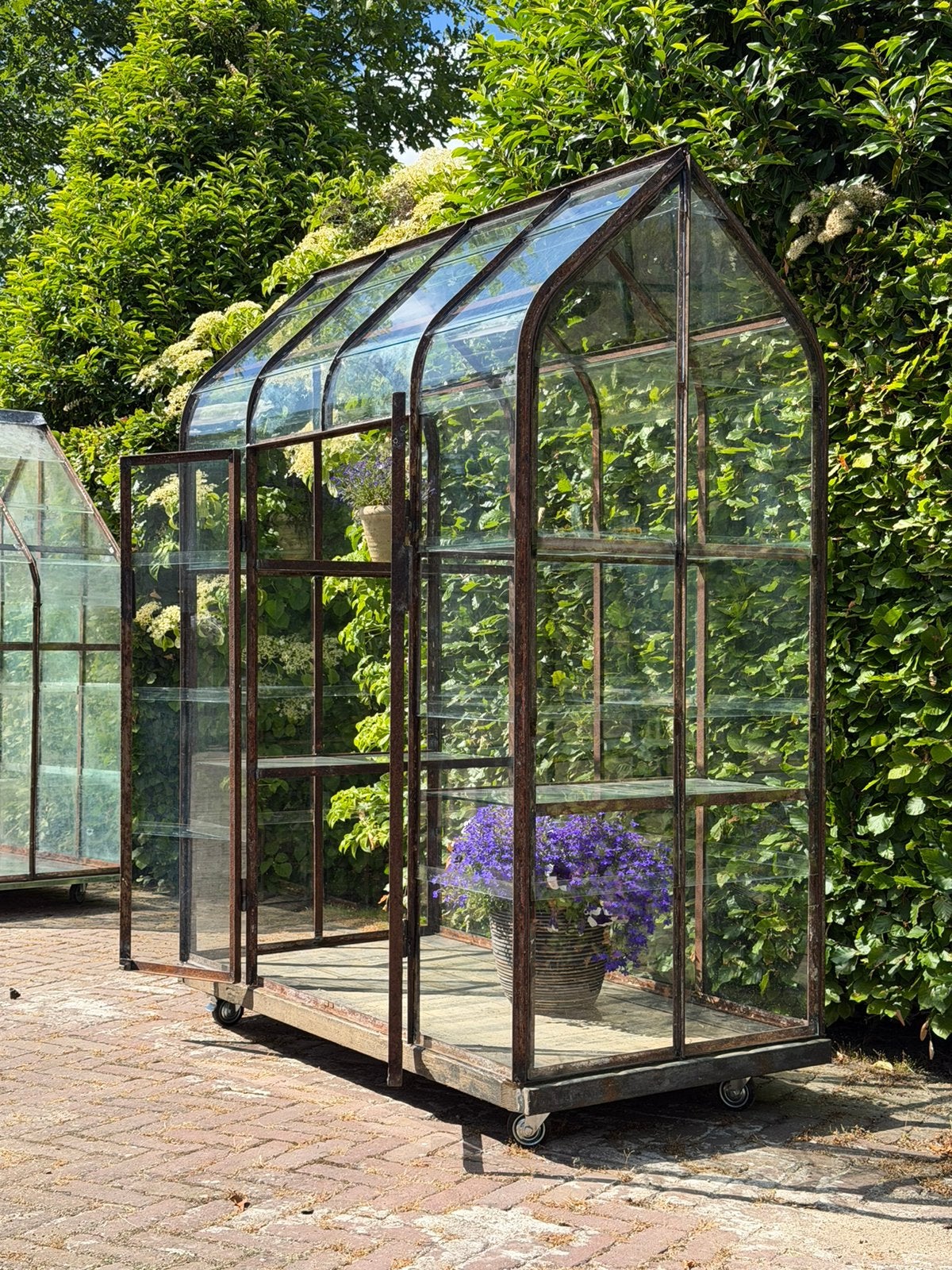Handgemaakt | Vintage Greenhouse Tuinkas Plantenkas Kweekkas, Tuin en Terras, Kassen, Staal, Kweekkas, Ophalen of Verzenden, Zo goed als nieuw