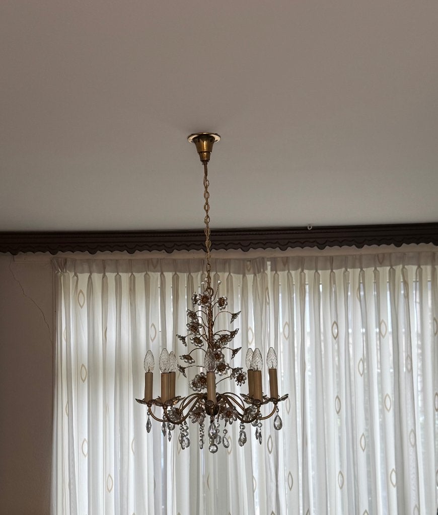 Mooie kroonluchter, Ophalen, Barok, Overige fittingen, Glas