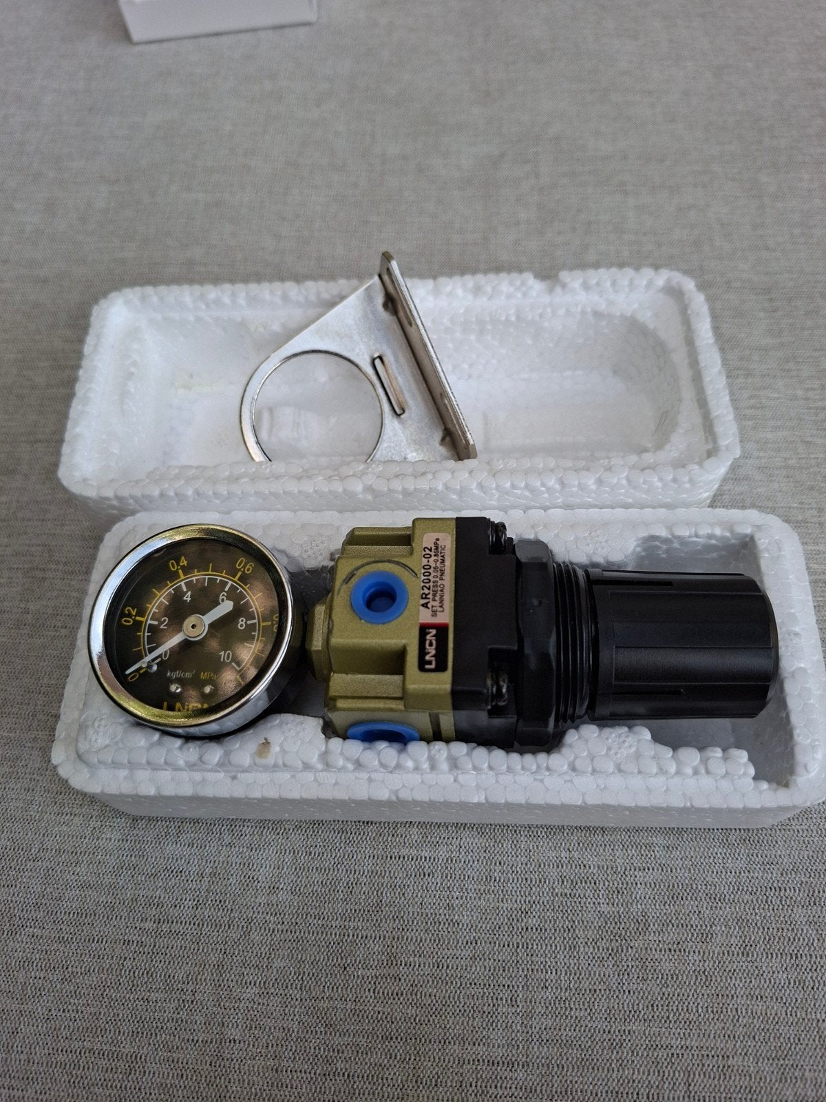 Luchtdrukregelaar met manometer, Minder dan 25 liter, Ophalen of Verzenden, Nieuw, Minder dan 200 liter/min