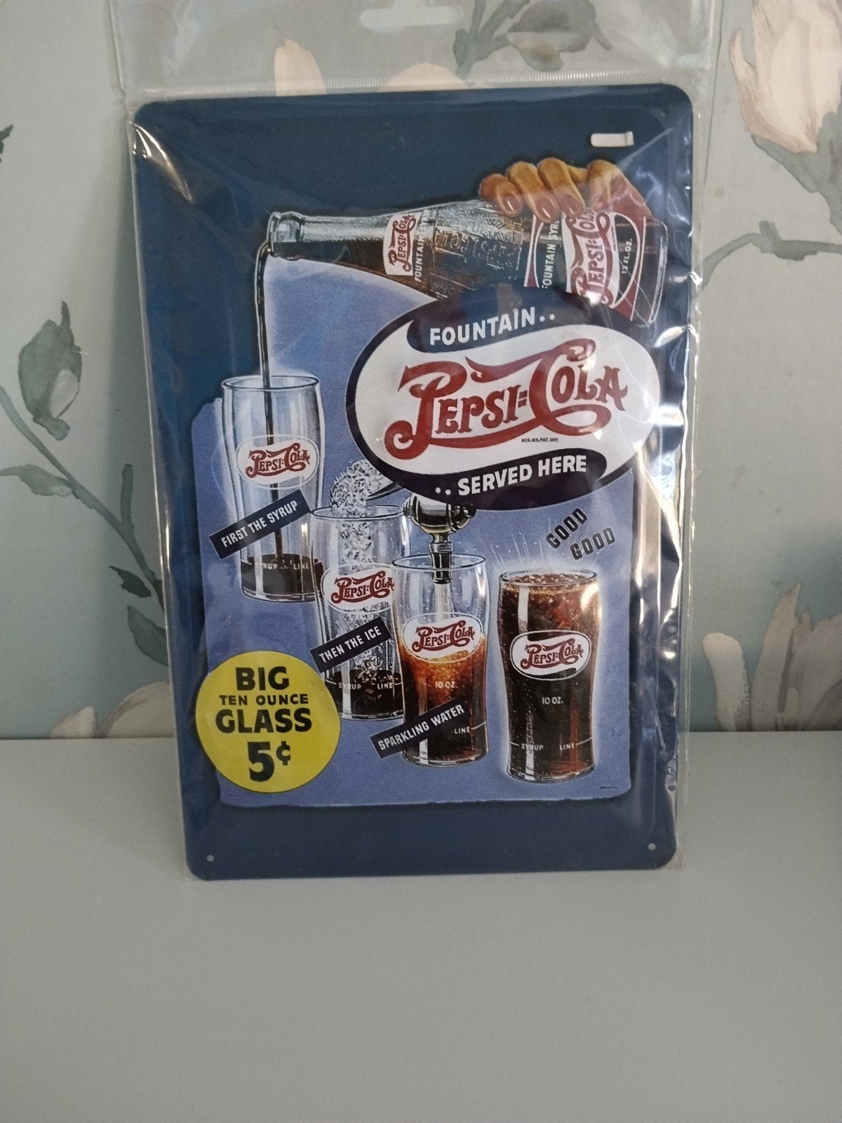 Reclamebord Pepsi-Cola – Vintage Style, Ophalen of Verzenden, Nieuw, Reclamebord