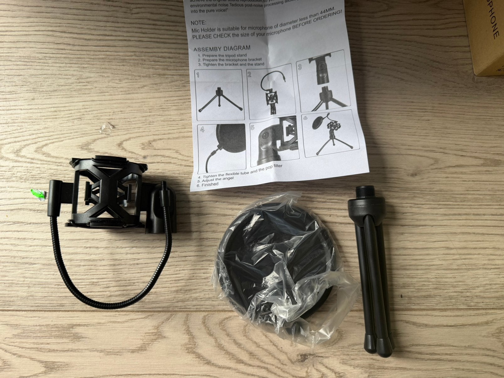 Microfoon standaard met filter, Ophalen of Verzenden, Nieuw, Microfoon