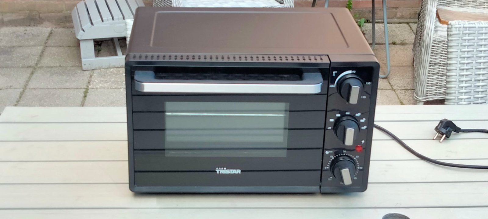 Tristar Mini-oven Zwart - Nette Staat, Minder dan 45 cm, Ophalen of Verzenden, Zo goed als nieuw, Vrijstaand