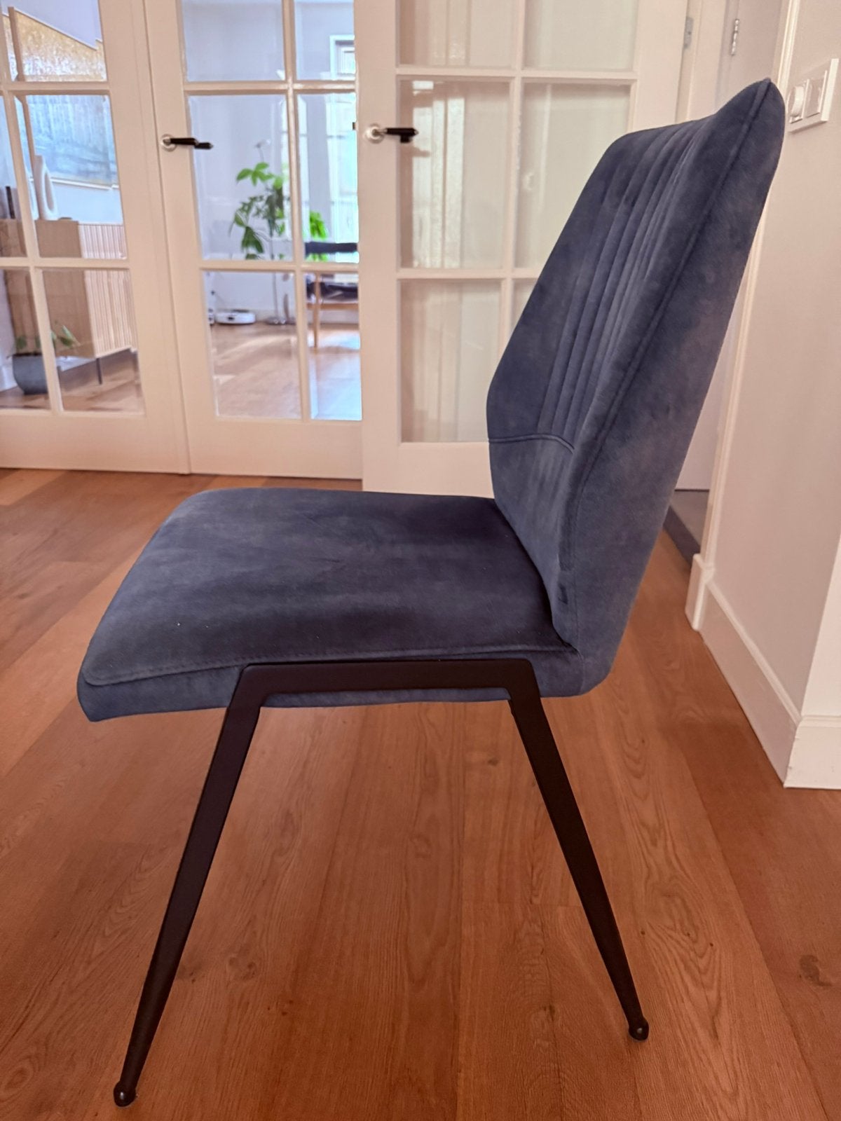Eettafel stoelen grijs en petrolgroen. Pronto, Ophalen, Gebruikt, Vier, Modern