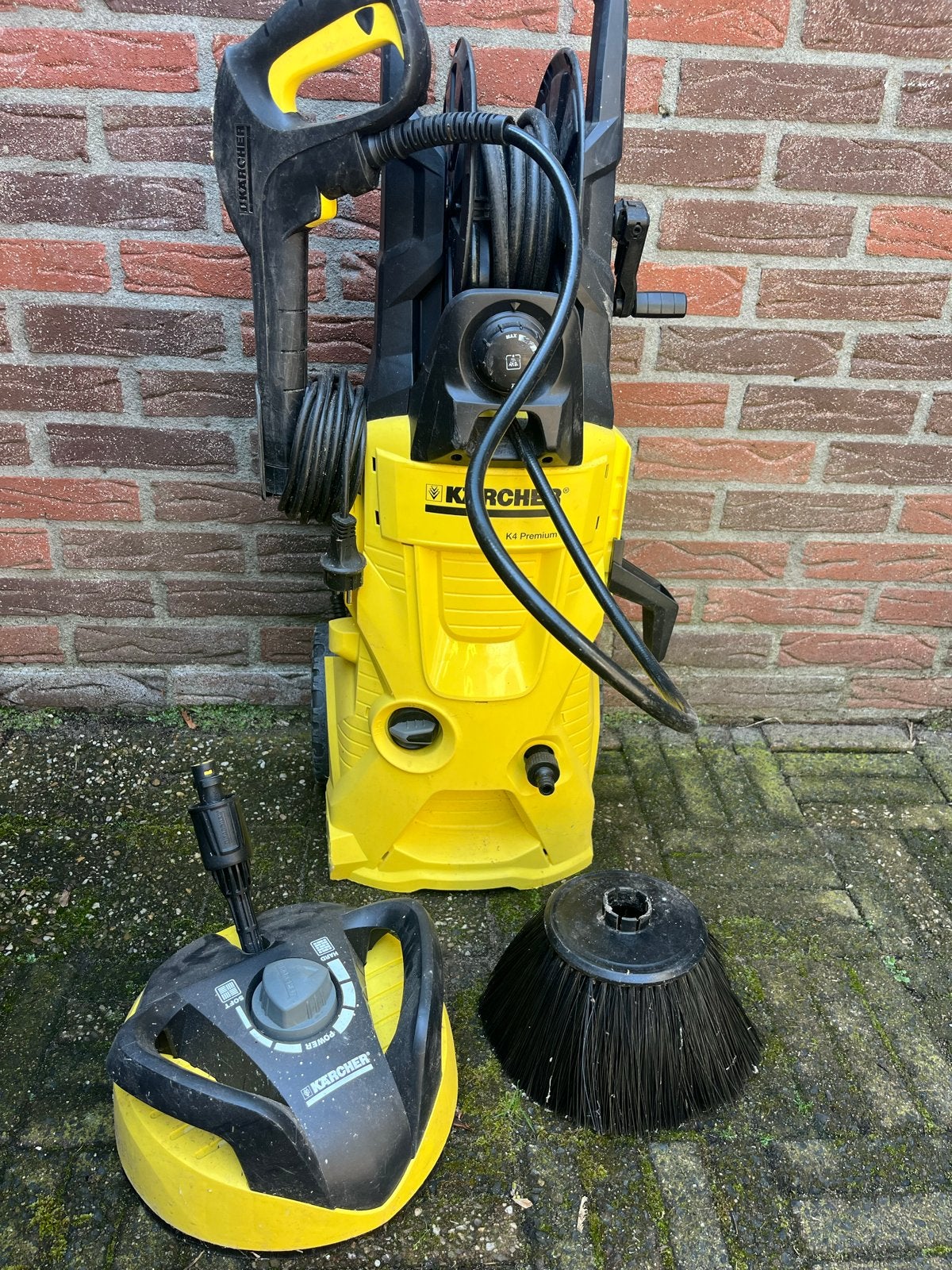 Kärcher K4 Premium hogedrukreiniger met terrasreiniger, Ophalen of Verzenden, Gebruikt, Elektrisch, Met regelbare waterdruk