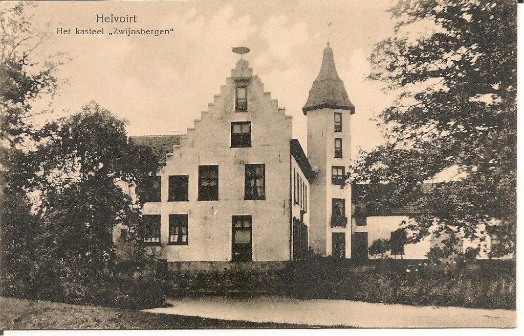 Ansichtkaart Helvoirt - Kasteel Zwinsbergen (Ongelopen), Ophalen of Verzenden, 1920 tot 1940, Ongelopen, Noord-Brabant