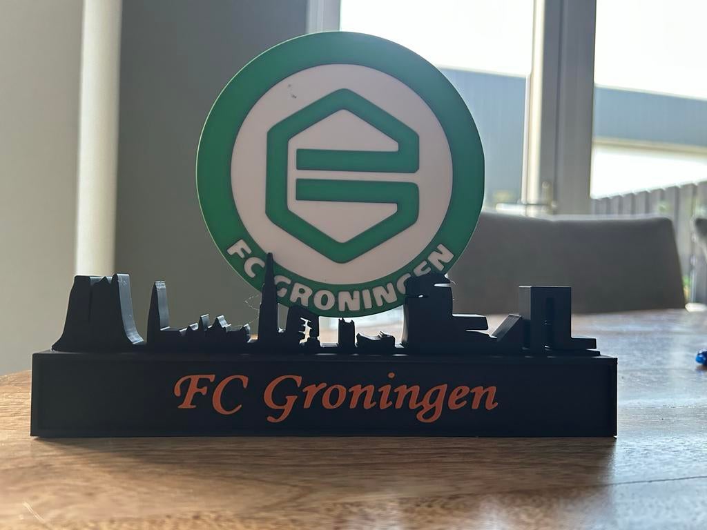 3D-geprinte Skyline van Groningen met FC Groningen logo, Ophalen of Verzenden, Nieuw