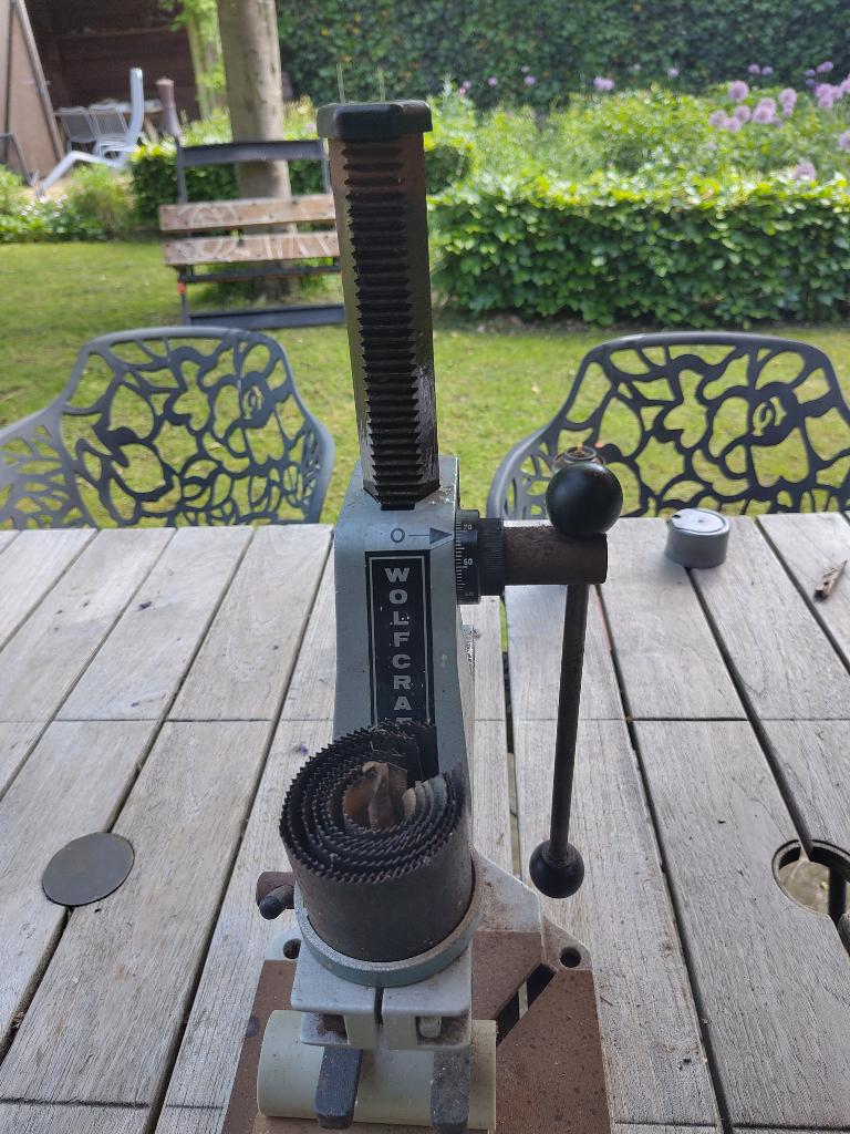 Wolfcraft boormachinestandaard, Ophalen, Gebruikt