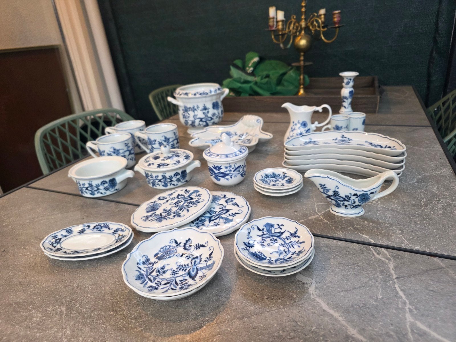 Bluedanube servies set, Antiek en Kunst, Antiek | Porselein, Ophalen of Verzenden