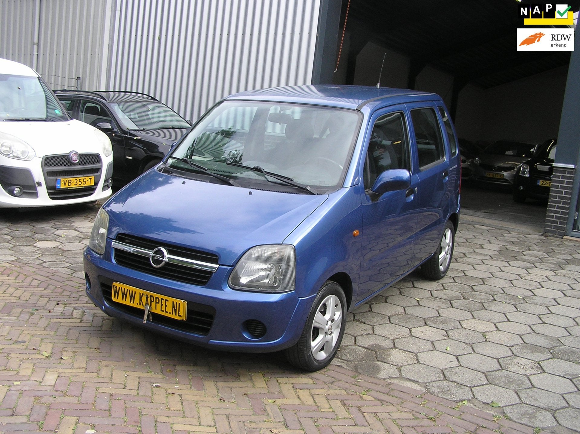 Opel Agila 1.2-16V Maxx 123 d km nap APK, Voorwielaandrijving, Stof, Blauw, Origineel Nederlands