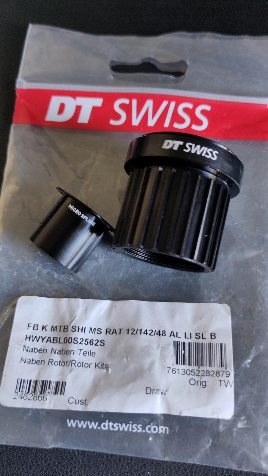 DT Swiss Ratchet Microspline body 240s/350 naven 12mm, Fietsen en Brommers, Ophalen of Verzenden