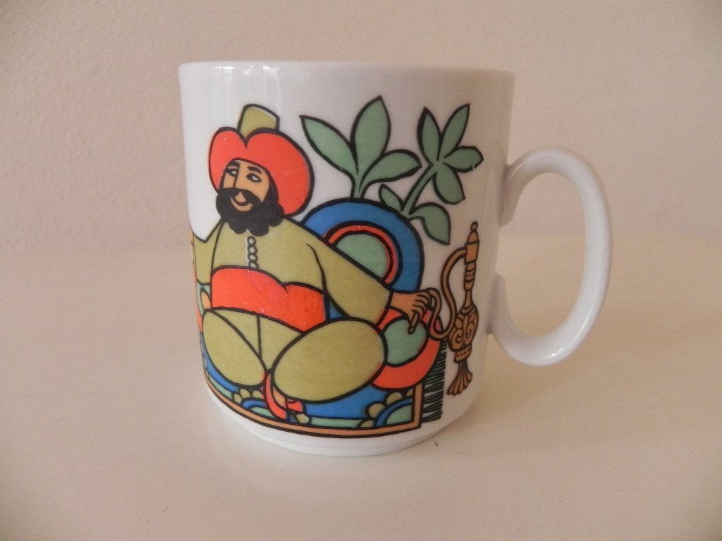 Van Nelle mok 1001 nacht vintage, Ophalen, Overige merken, Mok, Zo goed als nieuw