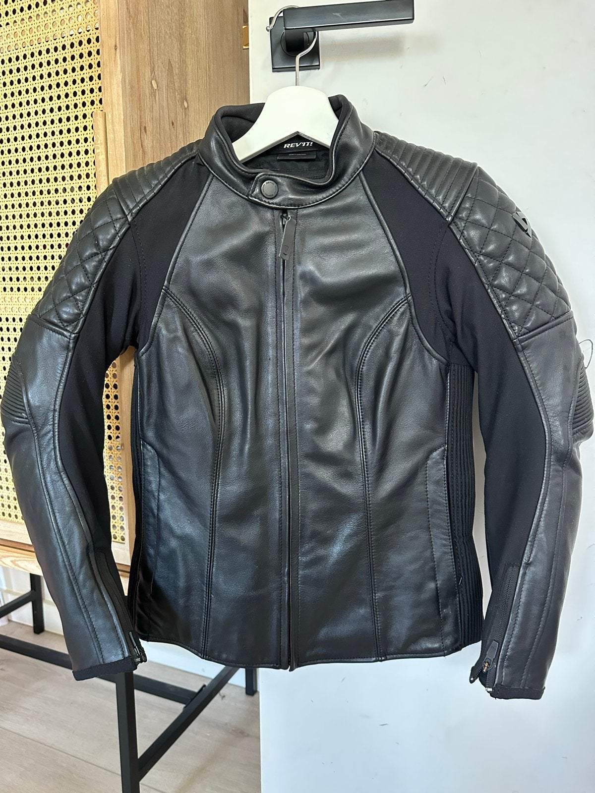 REV'IT! Dames Leren Motorjas - Zwart, Maat 36, Motoren, Kleding | Motorkleding, Ophalen of Verzenden, Tweedehands, Dames, Jas | leer