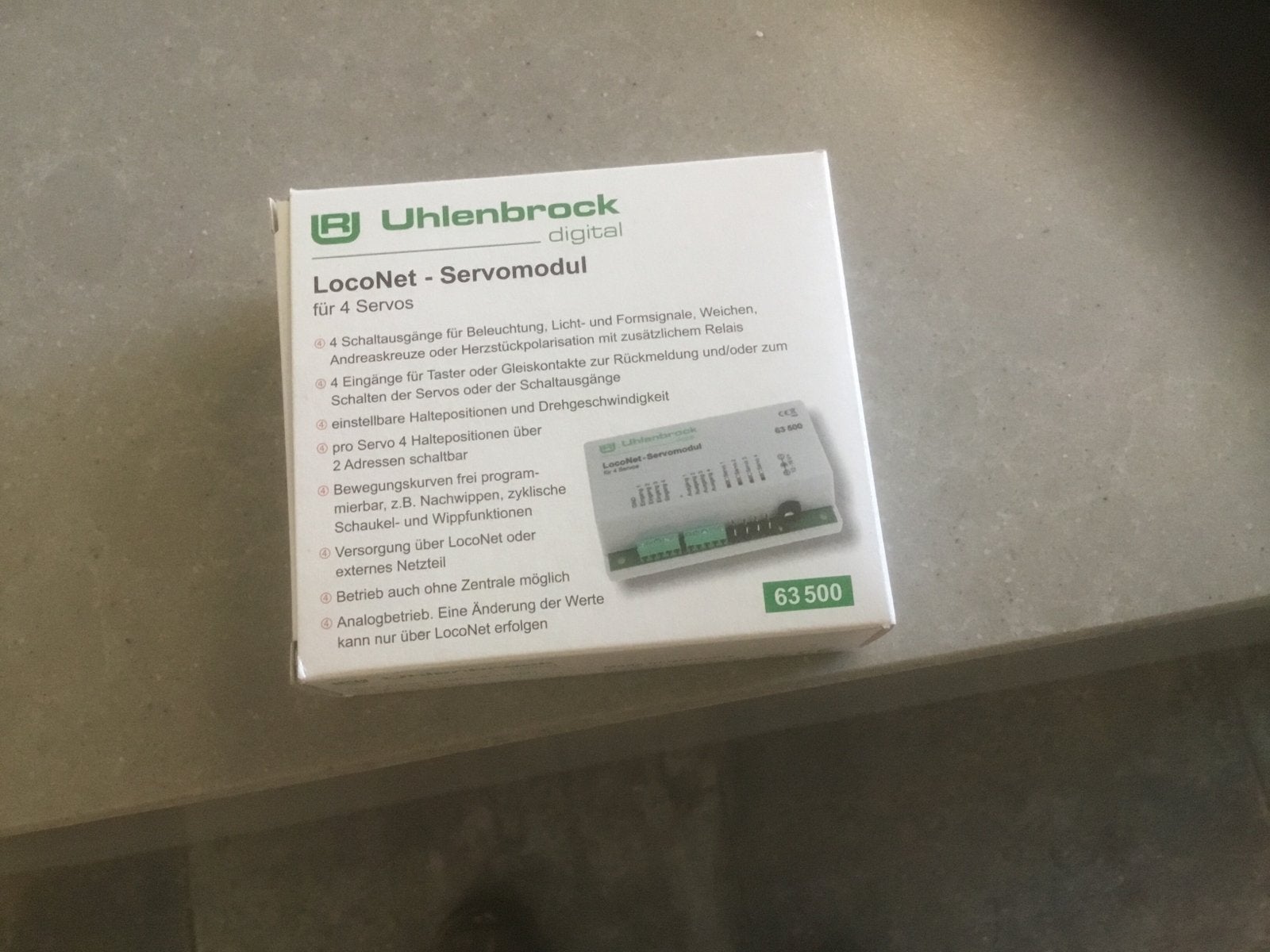 Uhlenbrock LocoNet Servomodule 63500 voor 4 Servos, Overige merken, Gelijkstroom of Wisselstroom, Overige typen, Ophalen of Verzenden