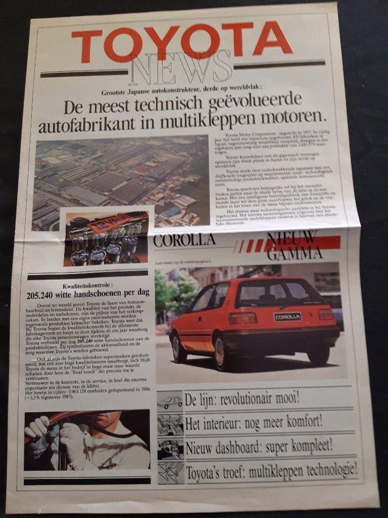 Toyota News – programma 1988 België - tabloid