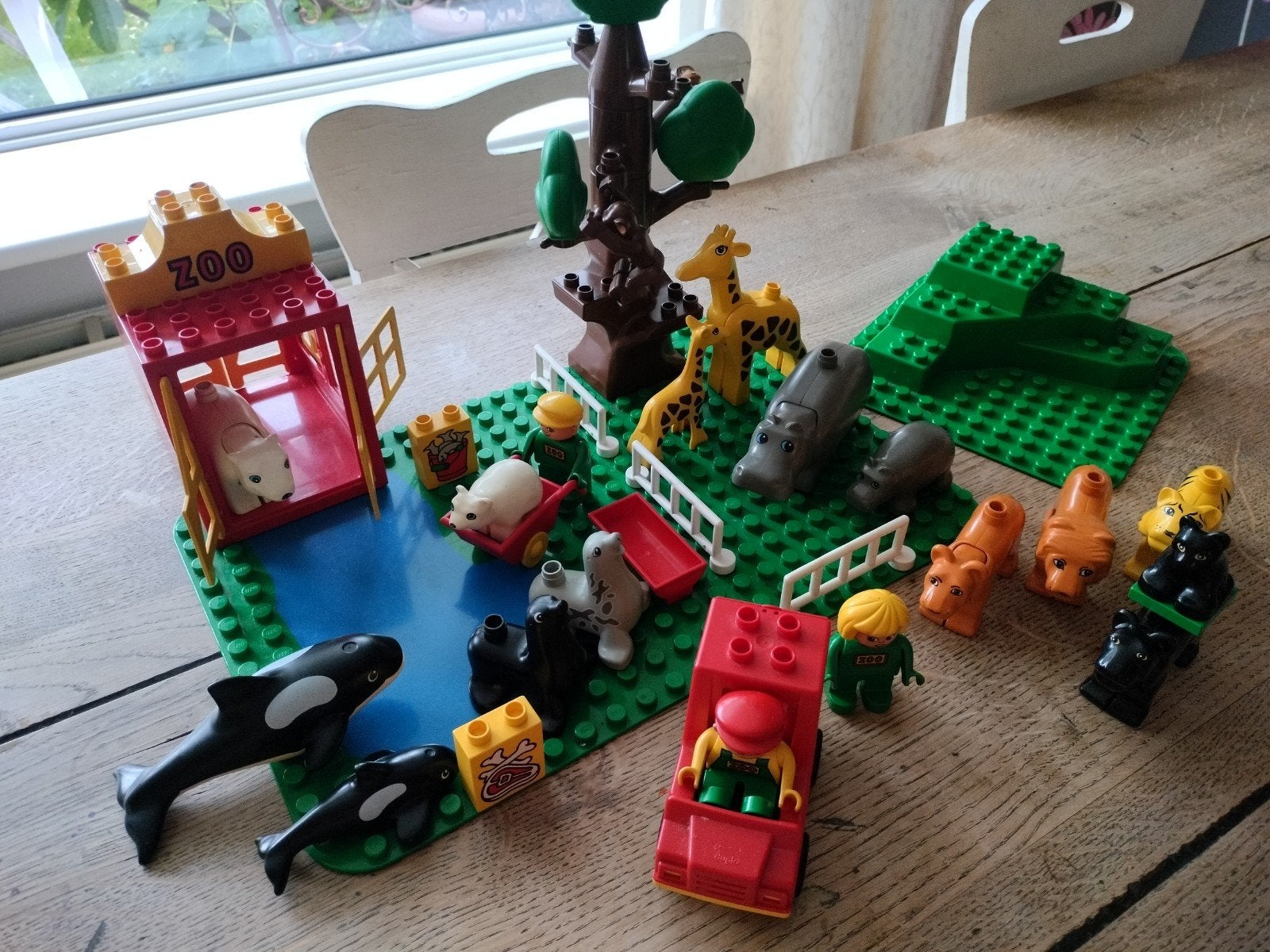 Grote Duplo Zoo set met veel dieren en accessoires, Ophalen, Inclusief minifiguren, Gebruikt, Overige thema's