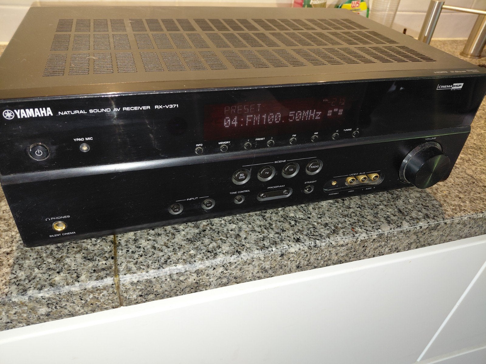 Yamaha RX-V371 Natural Sound AV Receiver, Gebruikt, Yamaha, Ophalen of Verzenden, 60 tot 120 watt