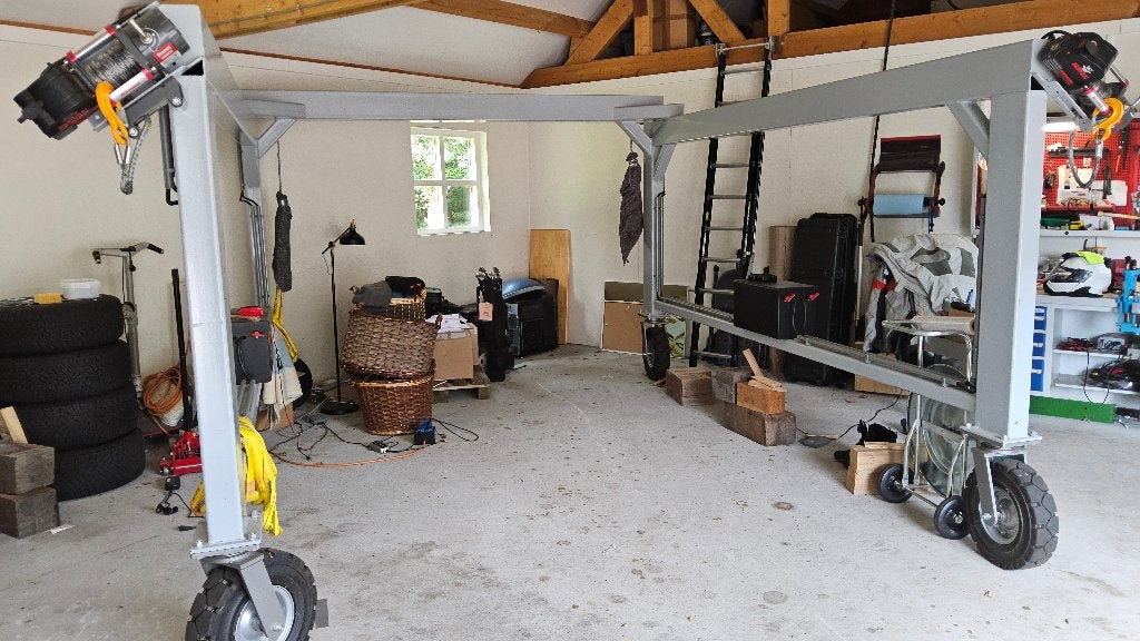 werkplaats lift, Ophalen