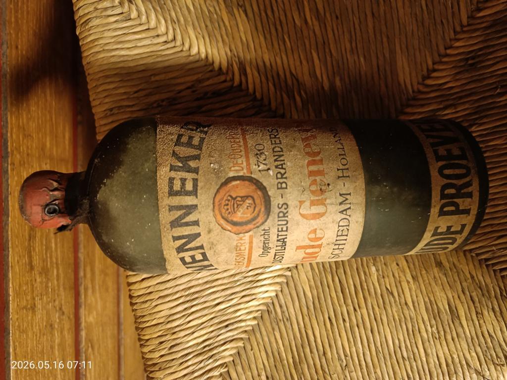 Zeldzame Oude Jenever Fles Wenneker & Co. Schiedam, Ophalen