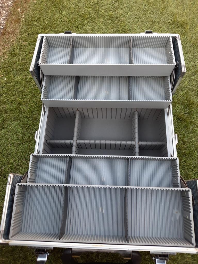Uitklapbare dubbellaags beschermkoffer - Aluminium, Ophalen of Verzenden, Gebruikt