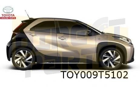 Toyota Aygo X (3/22-) wielkuiplijst Rechts (zwart) Origineel, Auto-onderdelen, Carrosserie en Plaatwerk, -, Verzenden, -, Nieuw