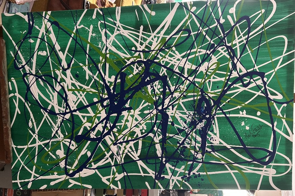 "Origineel groot abstract schilderij Rick Triest (2015), Ophalen