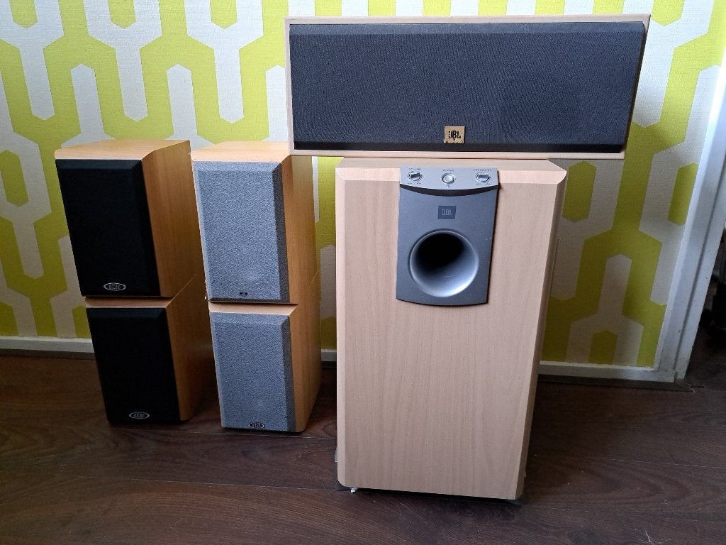 JBL Home cinema set met 4 Eltax speakers, 70 watt of meer, Overige spelers, Ophalen, Overige merken