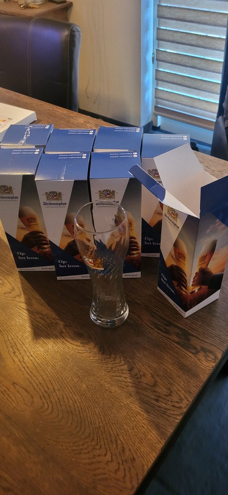 8 x Weihenstephan bierglazen nieuw, Ophalen, Nieuw, Bierglas