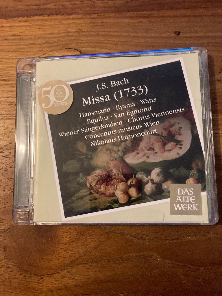 J.S. Bach - Missa (1733 / Van Egmond / Nikolaus Harnoncourt), Verzenden, Zo goed als nieuw, Classicisme, Orkest of Ballet