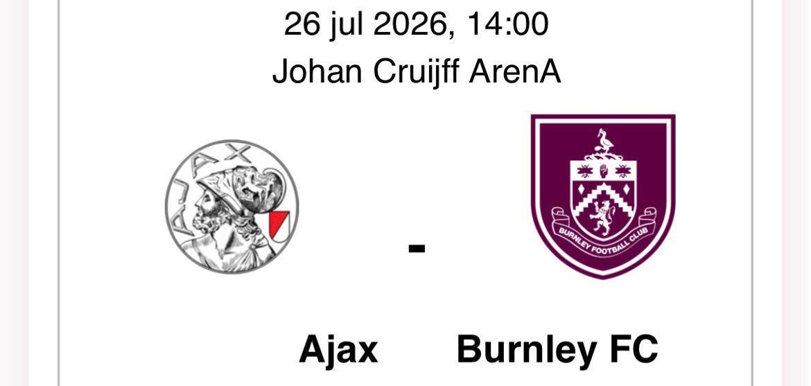 2 tickets. F side. Ajax burnley, Tickets en Kaartjes, Sport | Voetbal, Twee personen