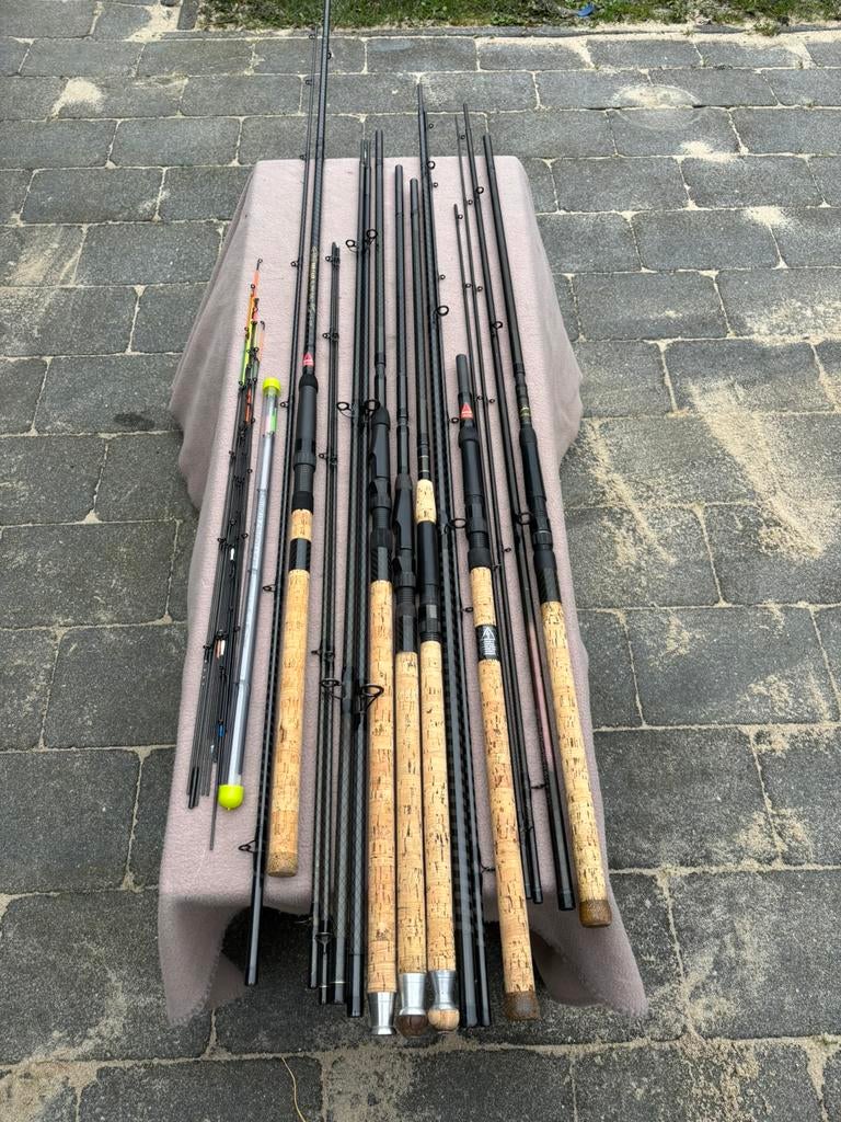 6 x tricast feederhengel trophy, legend, euro, Watersport en Boten, Hengelsport | Witvissen, Ophalen of Verzenden, Gebruikt, Werphengel