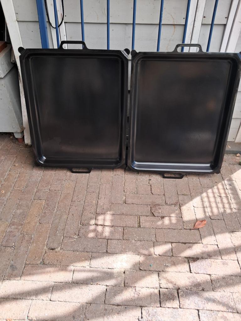 2 bakplaten voor hendi grill master/ weidelco/magic grill, Ophalen of Verzenden, Zo goed als nieuw